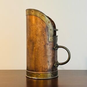 Vintage French Copper and Brass Coal Hod/Scuttle/Umbrella Stand 13"